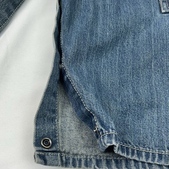 Oshkosh B’gosh Vestbak Blue Denim Overalls Size 24M Toddler Faded Snap - Picture 8 of 11